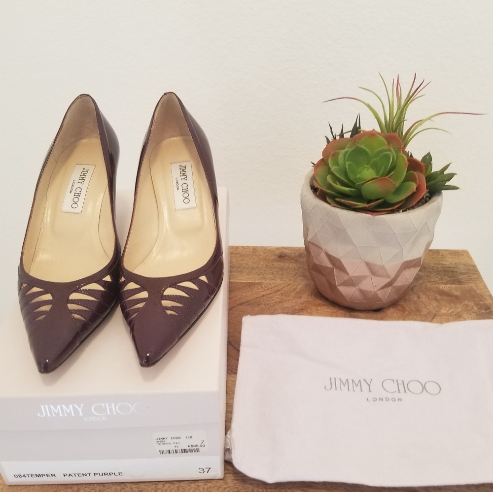 Jimmy Choo (Temper - Purple Patent Heels): Size 7